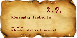 Kőszeghy Izabella névjegykártya